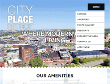 Tablet Screenshot of cityplacedetroit.com